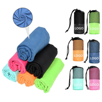 Serviette de sport en microfibre Eastsunshine, super douce, absorbante, séchage rapide, motif uni, lavable en machine