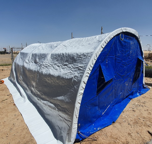Abri de secours tunnel en PVC demi-circulaire toutes saisons avec isolation de haute qualité et couche en aluminium - Product Image 2