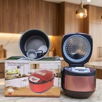Cuisinière à riz électrique Silver Crest Digital A+ à économie d'énergie, antiadhésive, en téflon, 5 L, affichage numérique LED, tasse graduée
