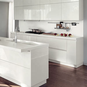 Europäische Shaker-Küchenschrank-Sets, komplett und montagefertig, Foshan China Melaminharzplatte Edelstahl für Außenküchen - Product Image 4