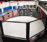Cage de combat octogonale professionnelle Great Century avec structure en acier et acier inoxydable, imperméable et antidérapante pour MMA, Muay Thai, Kickboxing