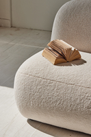 wohnzimmermöbel geometrischer wabi-sabi schafwolle stoff modern freizeit freizeit sofa stuhl beige sofa weiß einzel-sofa-stuhl