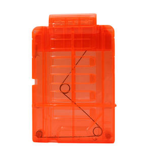 Recharger les magazines Clip avec 6 pinces à balles souples en plastique de capacité de fléchettes pour pistolet jouet - Product Image 1