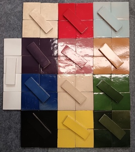 Azulejos Zellige Marroquíes Hechos a Mano, 4x4 Pulgadas, Verde Claro, 10x10cm, Azulejos de Pared para Cocina y Baño, Terracota <span class=keywords><strong>Artesanal</strong></span> - Product Image 6