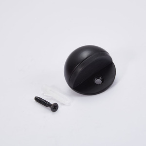 Butée <span class=keywords><strong>de</strong></span> <span class=keywords><strong>porte</strong></span> en acier inoxydable 304 Butée ovale montée au sol Stick-on Installation facile Tampon en caoutchouc noir - Product Image 3