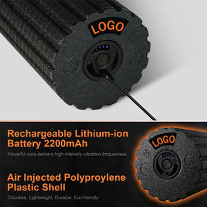 Rilassamento muscolare Yoga Pilates vibrazione Epp massaggiatore rullo di schiuma rulli di schiuma elettrici ricaricabili a 4 velocità per l'esercizio - Product Image 5