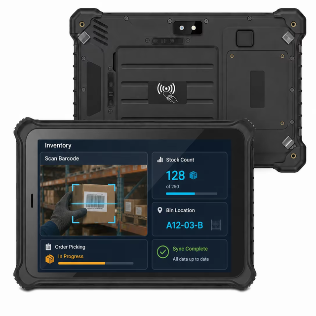 8 Inch Smart Mobile Computer Rugged 8GB+128GB PDA UHF RFID Nfc Android 14 4G 13MP Reader for Retail Pos Supply Chain