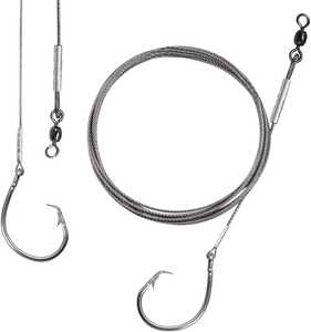 ชุ<span class=keywords><strong>ด</strong></span>สายเบ็<span class=keywords><strong>ด</strong></span>ตก<span class=keywords><strong>ปลา</strong></span>ฉลามแบบผูกสำ<span class=keywords><strong>เร</strong></span>็จ ขนาด 14/0 16/0 18/0 ความยาว 45 นิ้ว สายลวดสแตนเลสอย่าง<span class=keywords><strong>ด</strong></span>ี สำหรับ<span class=keywords><strong>ปลา</strong></span>ใหญ่ ตก<span class=keywords><strong>ปลา</strong></span>ทะเล - Product Image 1