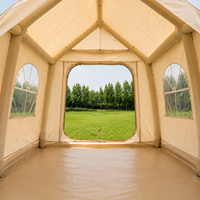 Tente de camping gonflable portable Oxford, grande tente familiale, imperméable, coupe-vent, protection UV, quatre saisons, montage rapide et automatique