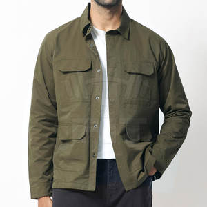 เสื้อกันลมอเนกประสงค์สำหรับผู้ชายเสื้อผ้ากลางแจ้งผ้าแคนวาสสำหรับฤดูใบไม้ผลิดีไซน์ชั้นนำตามสั่ง2025 - Product Image 1