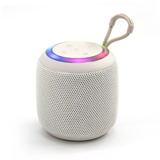 New Cylindrical RGB Portable Speaker With Durable Outdoor Lanyard