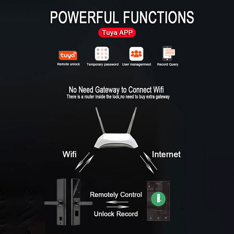 XSDTS Z12 Tuya Smart Door Lock Support Wifi Zigbee Remote Module · image 6