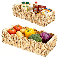 Panier de rangement rectangulaire en plastique de style minimaliste avec poignée pour une utilisation sur le bureau, pour les collations, les fruits, les jouets, les articles divers