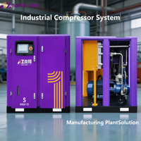 Kompresor Udara Sekrup Rotary Nanxiang 75KW 100HP 13Bar 512CFM PM VSD dengan GHH Air End untuk Pemotongan Laser