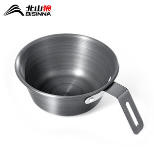Beishanlang Outdoor Camping Cookware Set Aluminum Alloy Portable Bowl 1-3L High Temperature Resistant Grey Round - Product Image 3