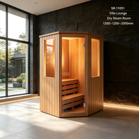 Sauna infrarouge en bois de cèdre de luxe, best-seller pour la maison et le bien-être, avec porte en verre trempé de 8 mm
