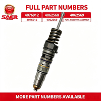 4076912 est compatible avec l'ensemble buse et injecteur QSKX15. Les références 4062568 et 4062569 sont destinées à la réparation du moteur.