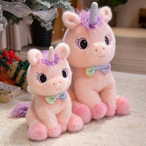 Jouets animaux en peluche personnalisés poupée <span class=keywords><strong>poney</strong></span> arc-en-ciel poupée en tissu pour cadeaux d'anniversaire pour enfants - Product Image 4
