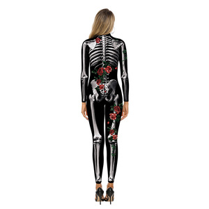 Body de Huesos de Esqueleto para Halloween para Mujer Sexy Enterizo de Calavera Disfraz Nuevo y Colorido para Fanáticos de TV y Películas - Product Image 4