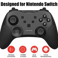Manette de jeu sans fil exclusive à moule personnalisé avec vibration haptique, gyroscope et fonction de réveil pour jeux mobiles, compatible NS