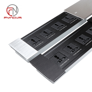 Chuyên dụng máy tính để bàn nhà 4 phổ quát 16A nhôm Ổ cắm điện nhúng trượt Nắp ổ cắm không thấm nước 10A 16A Đánh giá hiện tại - Product Image 2