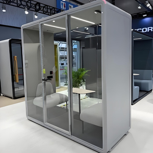 Sala de Reuniones Modular Insonorizada, Espacio de Trabajo de Oficina Ecológico, Cabina Insonorizada Privada para Bibliotecas Interiores y Aeropuertos - Product Image 2