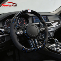 Volants sport en cuir véritable et fibre de carbone LED pour BMW, style design haut de gamme F80 F10 F12 F15 F20 F22 F30