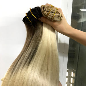 <span class=keywords><strong>Extension</strong></span> di <span class=keywords><strong>capelli</strong></span> <span class=keywords><strong>veri</strong></span> <span class=keywords><strong>capelli</strong></span> umani 100% con Clip senza cuciture di buona qualità - Product Image 5