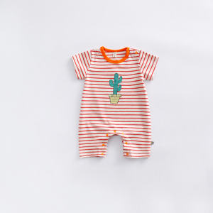 สินค้าขายดีจากจีน ชุดรอมเปอร์เด็กทารกผ้าถักลายทางเนื้อนุ่ม ผ้าฝ้าย - Product Image 3