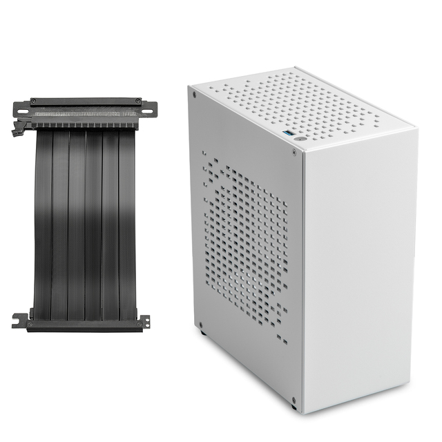 RGeek 4.3L Aluminum Mini ITX Case with PCI 3.0 Riser, Mini PC Case, SFF Small Form Factor PC Case