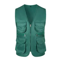 Veste Gilet Unisexe Personnalisable avec Logo, Multi-Poches, en Polyester et Coton, Idéale pour la Pêche, la Photographie et les Journalistes – Vente Chaude en Gros