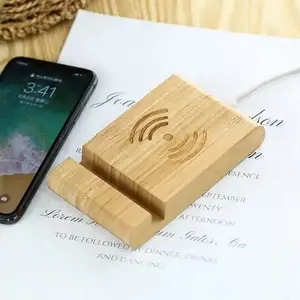 Wireless Mobile Phone Charger Wireless Charger Bamboo Mobile Phone Bracket Bedside Wireless Charger