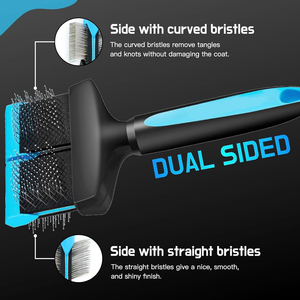 <span class=keywords><strong>Brosse</strong></span> à poils pour <span class=keywords><strong>chien</strong></span> en acier inoxydable double flex certifiée CE, <span class=keywords><strong>brosse</strong></span> de toilettage pour animaux de compagnie, peigne pour <span class=keywords><strong>sous</strong></span>-<span class=keywords><strong>poil</strong></span>, <span class=keywords><strong>brosse</strong></span> à poils pour animaux à poils longs - Product Image 3