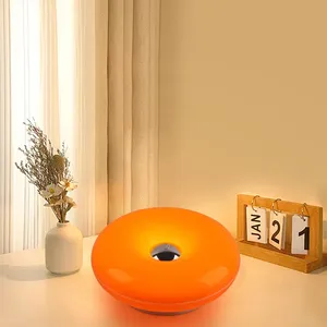 Creative Modern Donut-Shaped ABS <b>Table</b> Lamp <b>Wall</b>-<b>Mounted</b> Touch Control Rechargeable 5V Three Color Temperatures Decorative - Product Image 1