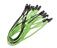 Corde élastique robuste de 26 cm, flexible et haute résistance, mini-corde à bagages avec 1 crochet, sangle en latex pour camping, chariots, vélos