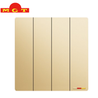 Panel de Interruptores de Luz de 4 Canales y 2 Vías OEM, Interruptores Eléctricos de Pared para Interiores de Grandes Villas y Hoteles