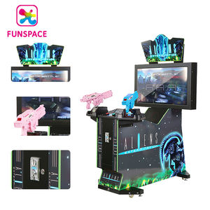 Parque de atracciones de alta calidad, simulador de disparos de <span class=keywords><strong>videojuegos</strong></span>, máquina de juego de disparos Arcade Aliens que funciona con monedas - Product Image 4