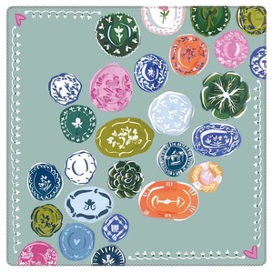 Tapis de table de mahjong américain de 31,5 pouces avec fond foncé, bordure florale rose et violette aquarelle, cadre géométrique doré, jeu de mahjong - Product Image 2