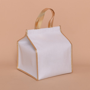 I-0647 sacs isothermes en polyester imperméable pour sac à lunch refroidisseur de nourriture pour l'extérieur avec fermeture à glissière non tissé grand sac isotherme isolé - Product Image 5