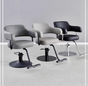 Chaise de coiffeur en cuir PU haut de gamme chaise de <span class=keywords><strong>salon</strong></span> de coiffure élévatrice et rotative