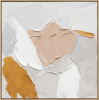 Peinture à l'huile abstraite aux tons pastel sur toile, style Art Déco, fonctionnelle, à suspendre, nature morte, décoration murale pour la maison