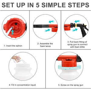 Pistola de Espuma Portátil para Lavado de Autos, Herramienta de Limpieza sin Rayones, se Conecta Directamente a la Manguera de Jardín - Product Image 1