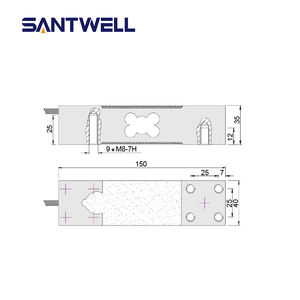 Cella di carico singola in alluminio Santwell 100kg 130kg A506 utilizzata per la bilancia della piattaforma - Product Image 5