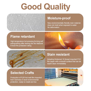 竹炭木製ベニヤ屋内装飾パネル背景ボードホテルエンジニアリング壁パネル - Product Image 5