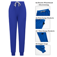 Ensemble de tenues médicales 2 pièces style populaire, anti-rides, doux, avec logo personnalisé, pour infirmières, médecins, hôpitaux, cliniques dentaires et personnel soignant