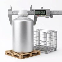 Bouteille en aluminium de qualité médicale 1070 de 6,2 L, opaque, hermétique, pour le stockage d'huiles essentielles, de parfums et de produits chimiques