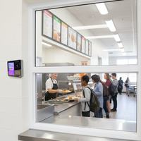 Terminal de paiement tout-en-un avec prise en charge du paiement par balayage de la paume et de la carte RFID, processeur RK3568, 4G/WiFi/Ethernet, système d'optimisation de la cantine