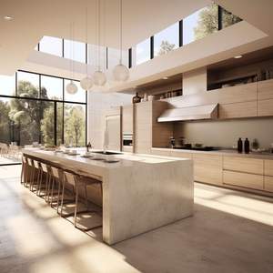 CBMmart Modern Akıllı Mutfak Dolapları, Dokunmatik Sensörlü Açılış Özellikli, Teknolojiye Uygun Ev Sahipleri İçin Masif Ahşap Mutfak Dolabı - Product Image 1