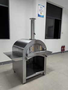 Four à <span class=keywords><strong>pizza</strong></span> moderne à plaque chauffante unique en acier inoxydable avec briques réfractaires, alimenté au bois, sécurité flamme, pour usage domestique et hôtelier, facile à utiliser - Product Image 2