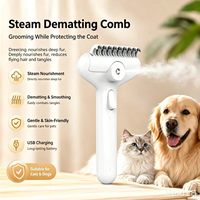 Peigne en plastique pour animaux de compagnie avec pulvérisateur pour démêler et éliminer les poils, adapté aux grands chiens et aux chiens de type Teddy, avec râteau pour sous-四rê.